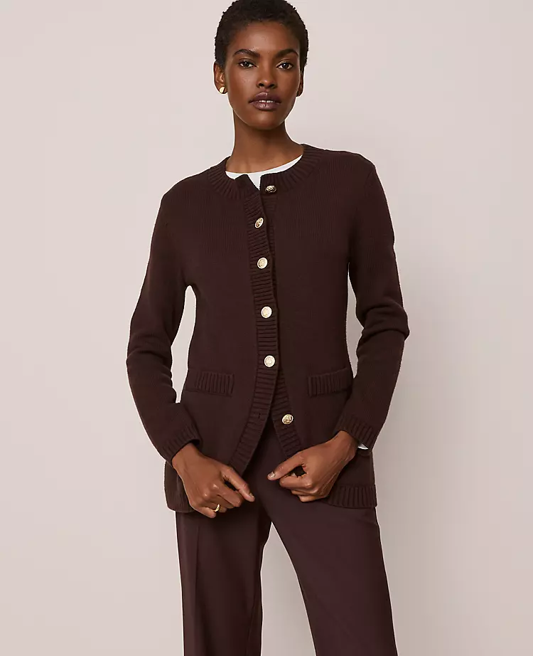 Curved Hem Longline Cardigan