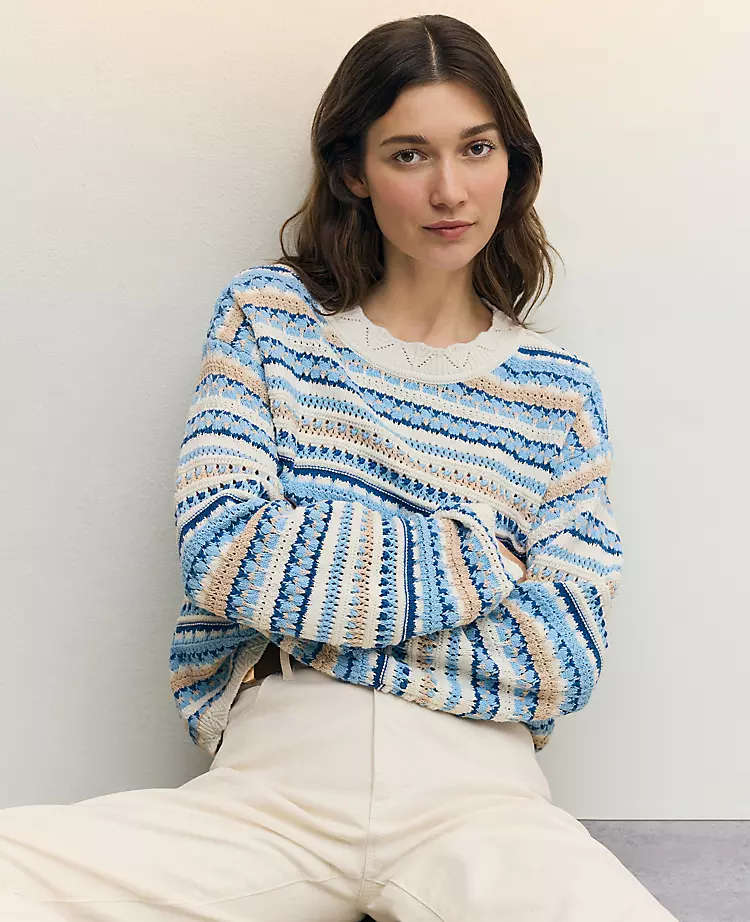 7454-Weekend-Collection-Striped-Mixed-Stitch-Sweater-4.webp Weekend Collection Striped Mixed Stitch Sweater
