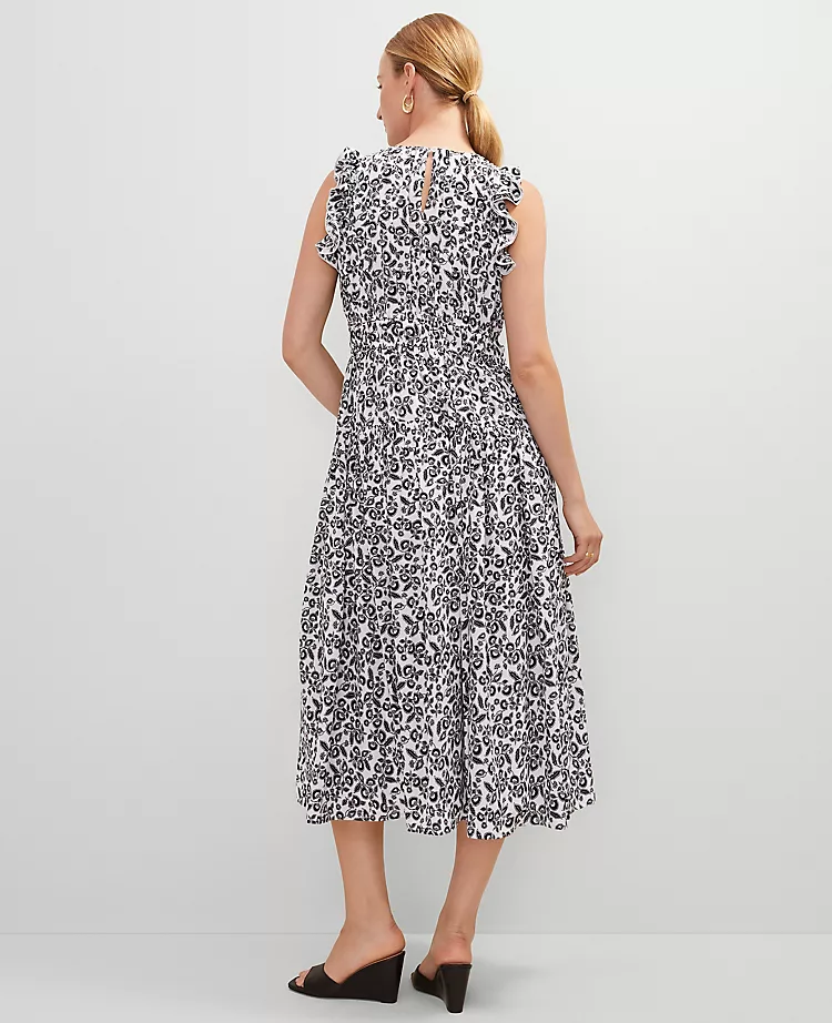 Floral Ruffle Midi Dress