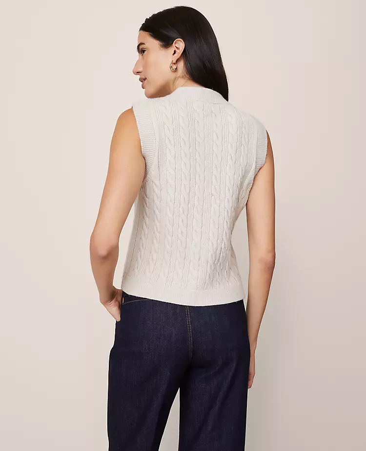 Petite Cable Sweater Vest