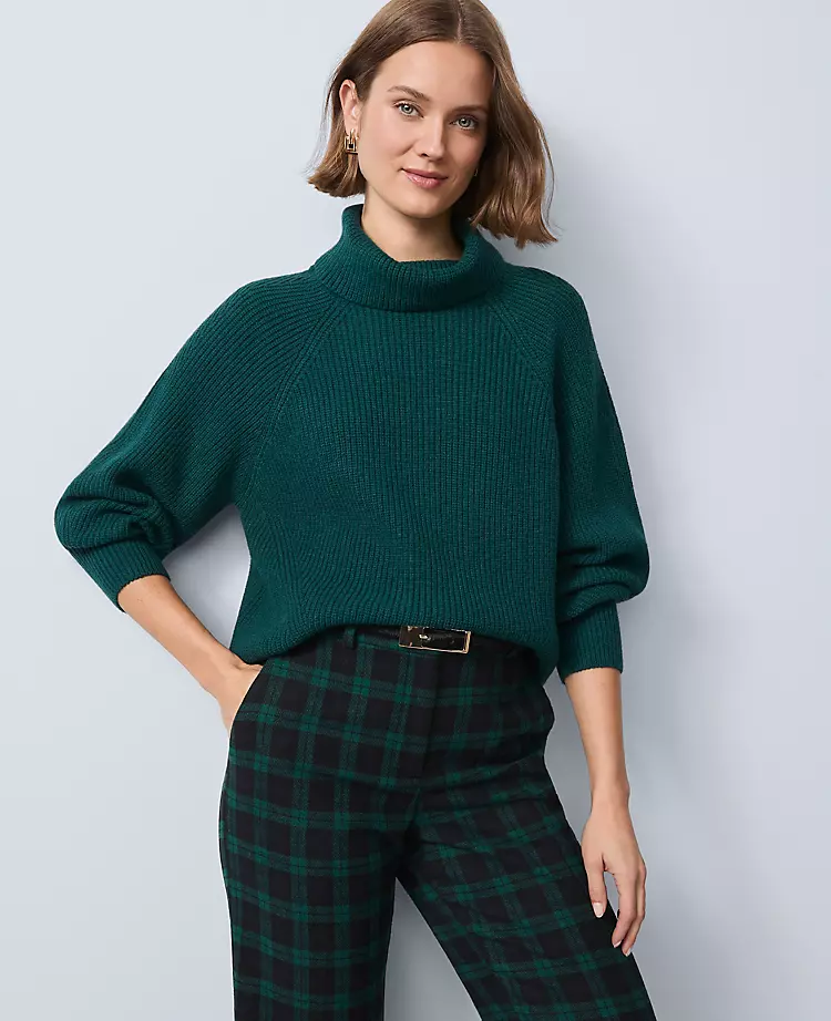 Ribbed Turtleneck Sweater