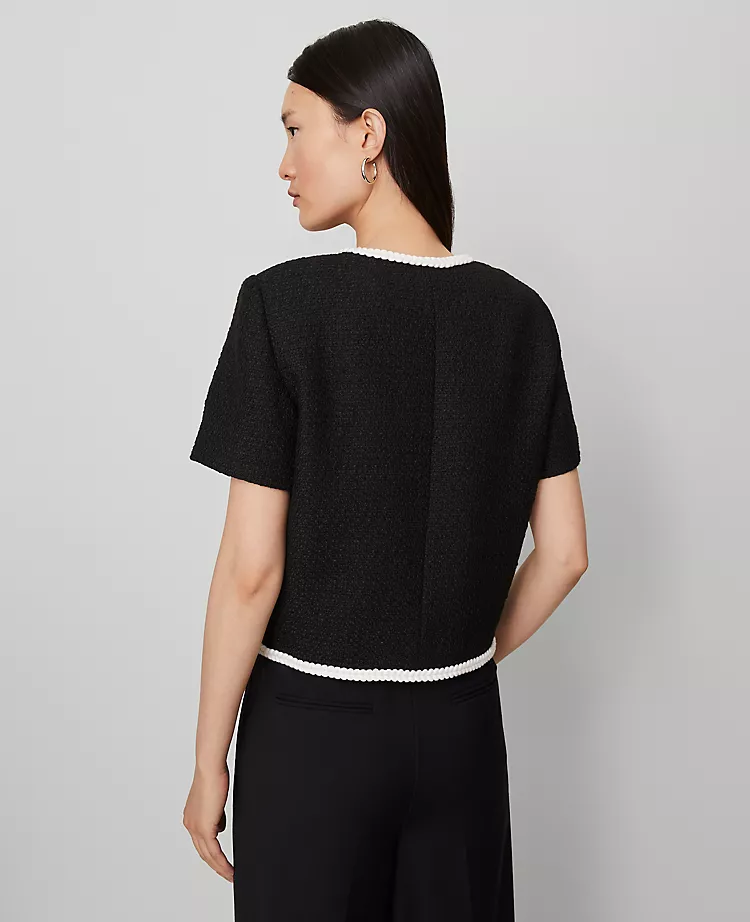 Petite Tweed Trim Jacket