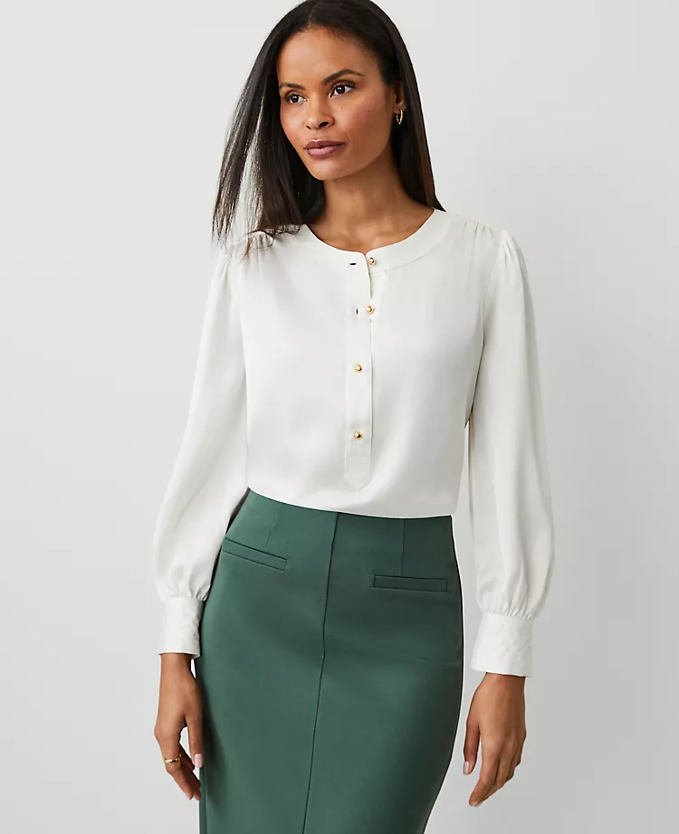 Petite Satin Button Popover