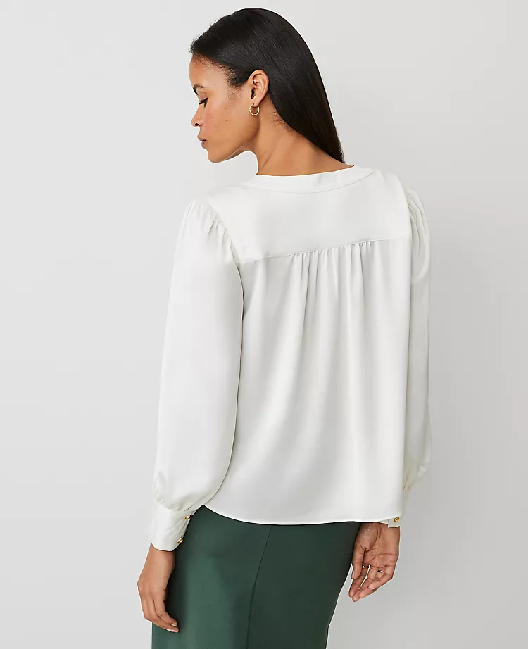 Petite Satin Button Popover