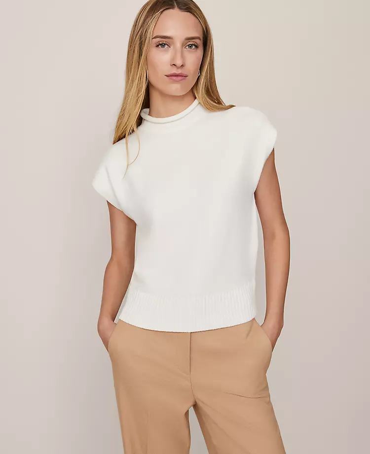 Roll Neck Sweater Vest