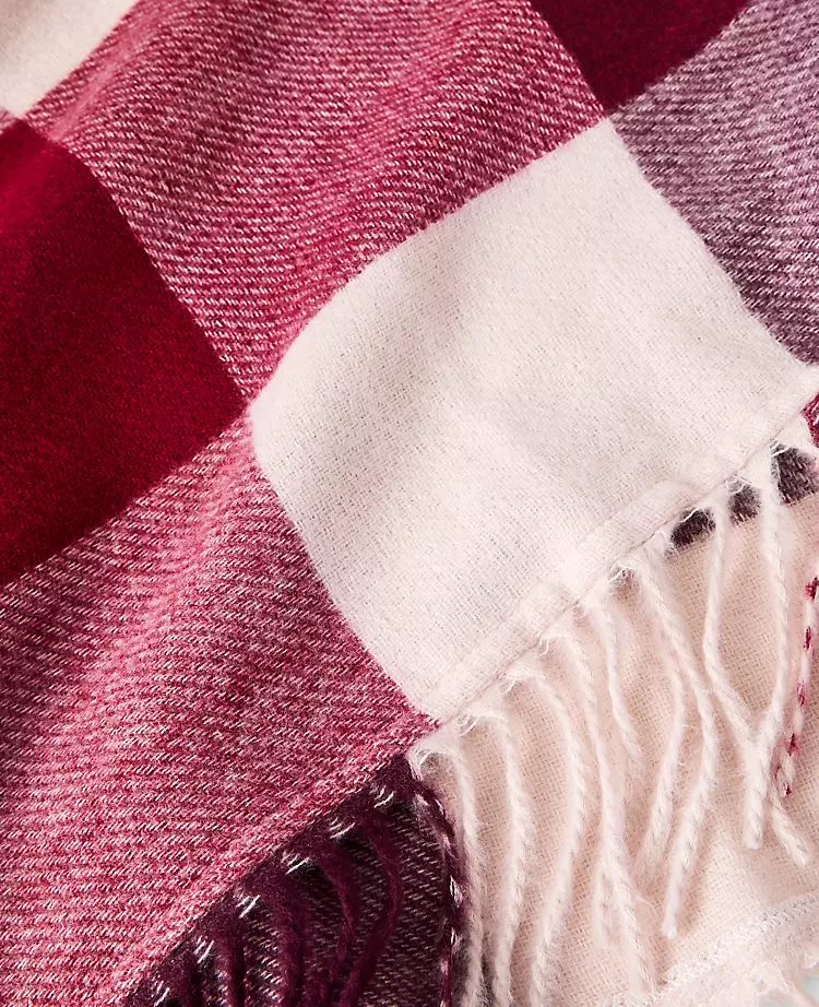 Oversized Plaid Triangle  Scarf