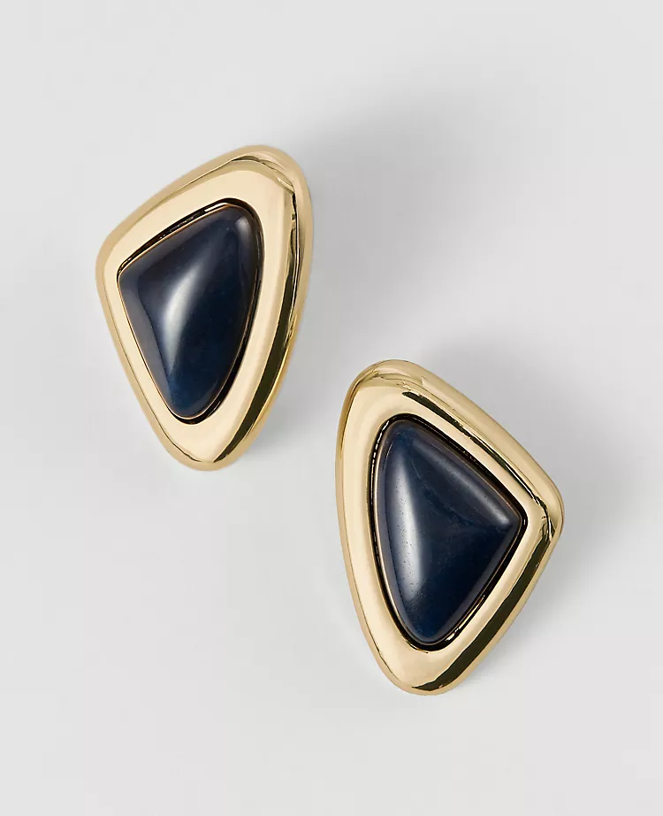 Triangle Stone Stud Earrings