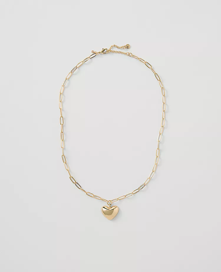 Metal Heart Pendant Necklace