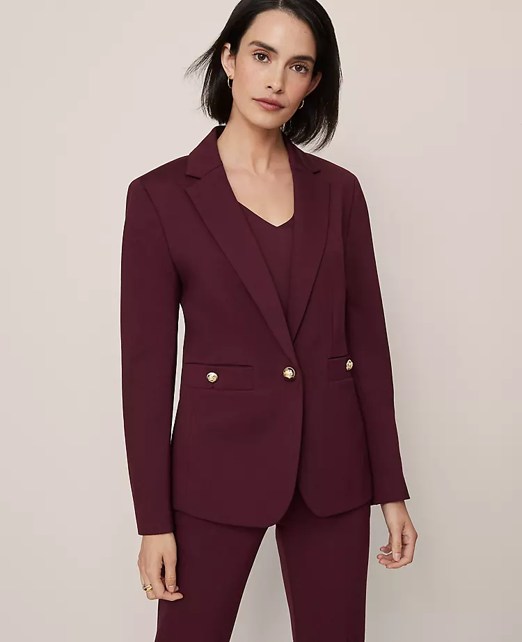 The Petite One-Button Blazer in Ponte
