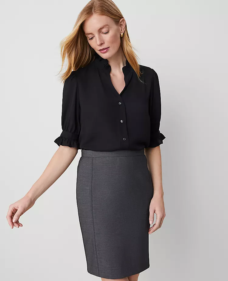 Ruffle Collar Blouse