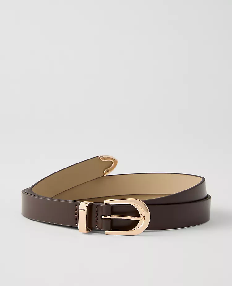 Leather Round Buckle Belt