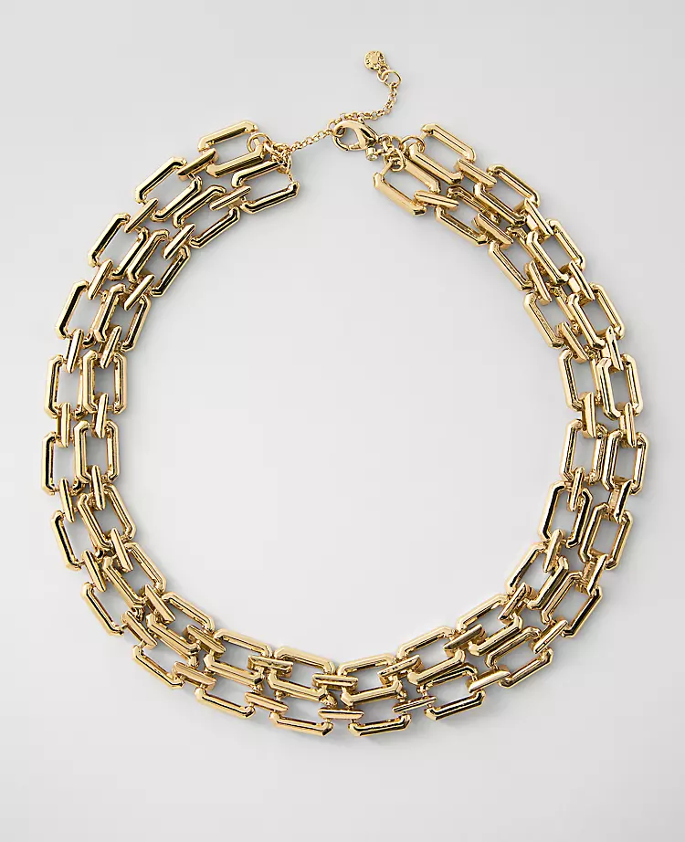 Chunky Layered Metal Necklace