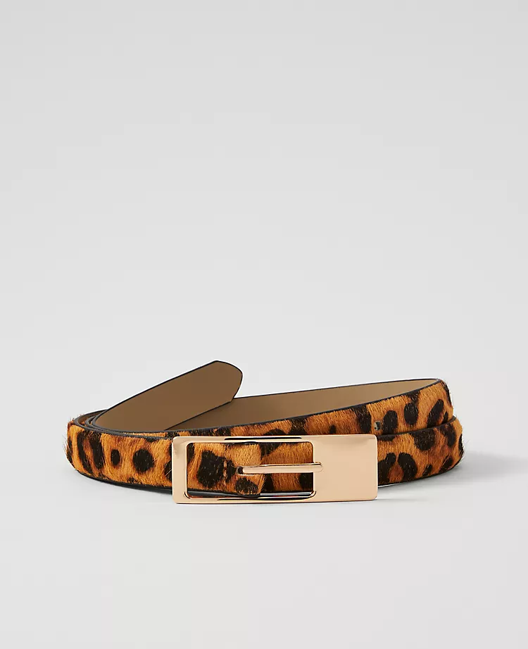 Animal Print Calf Hair Belt
