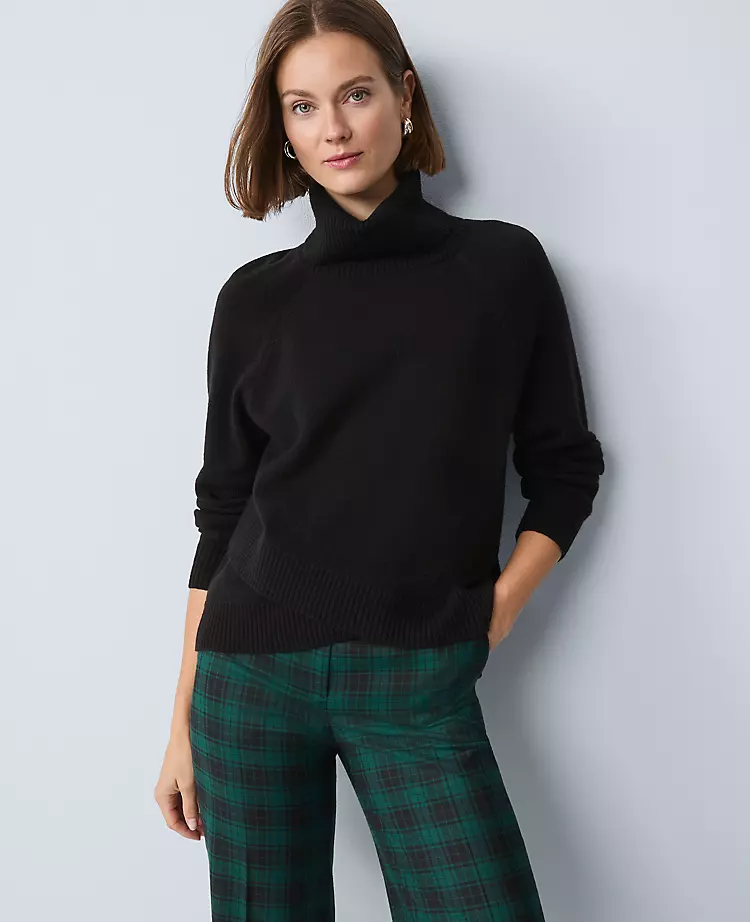Crossover Turtleneck Sweater